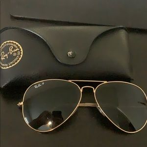 Rayban aviator classic gold frame sunglasses